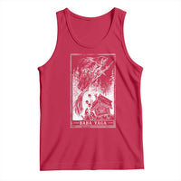 Baba Yaga House Tarot Card Tank Top Botanical Slavic Folklore Pagan Witchy - Wonder Print Shop