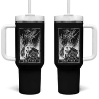 Baba Yaga House Tarot Card Tumbler With Handle Botanical Slavic Folklore Pagan Witchy - Wonder Print Shop