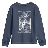 Baba Yaga House Tarot Card Youth Sweatshirt Botanical Slavic Folklore Pagan Witchy - Wonder Print Shop