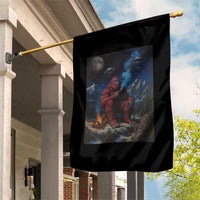Funny Smoking Bigfoot Garden Flag Vintage Cigarette Sasquatch UFO Cryptid Meme - Wonder Print Shop
