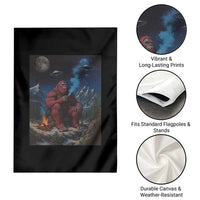 Funny Smoking Bigfoot Garden Flag Vintage Cigarette Sasquatch UFO Cryptid Meme - Wonder Print Shop