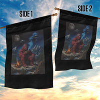 Funny Smoking Bigfoot Garden Flag Vintage Cigarette Sasquatch UFO Cryptid Meme - Wonder Print Shop