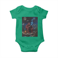 Funny Smoking Bigfoot Baby Onesie Vintage Cigarette Sasquatch UFO Cryptid Meme - Wonder Print Shop