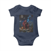 Funny Smoking Bigfoot Baby Onesie Vintage Cigarette Sasquatch UFO Cryptid Meme - Wonder Print Shop