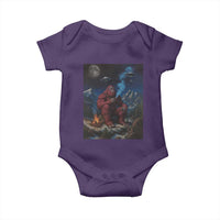 Funny Smoking Bigfoot Baby Onesie Vintage Cigarette Sasquatch UFO Cryptid Meme - Wonder Print Shop