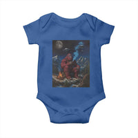 Funny Smoking Bigfoot Baby Onesie Vintage Cigarette Sasquatch UFO Cryptid Meme - Wonder Print Shop