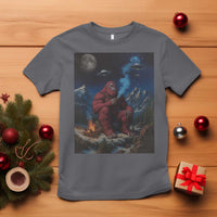 Funny Smoking Bigfoot T Shirt Vintage Cigarette Sasquatch UFO Cryptid Meme - Wonder Print Shop