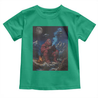 Funny Smoking Bigfoot Toddler T Shirt Vintage Cigarette Sasquatch UFO Cryptid Meme - Wonder Print Shop