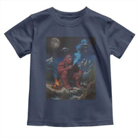 Funny Smoking Bigfoot Toddler T Shirt Vintage Cigarette Sasquatch UFO Cryptid Meme - Wonder Print Shop