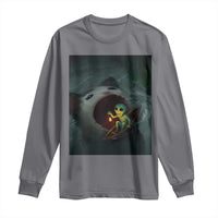 Funny Alien Cat Meme Long Sleeve Shirt Weird Silly - Wonder Print Shop