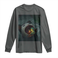 Funny Alien Cat Meme Long Sleeve Shirt Weird Silly - Wonder Print Shop