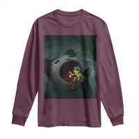 Funny Alien Cat Meme Long Sleeve Shirt Weird Silly - Wonder Print Shop