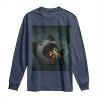 Funny Alien Cat Meme Long Sleeve Shirt Weird Silly - Wonder Print Shop