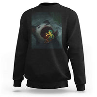 Funny Alien Cat Meme Sweatshirt Weird Silly - Wonder Print Shop