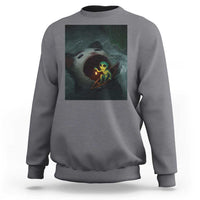 Funny Alien Cat Meme Sweatshirt Weird Silly - Wonder Print Shop