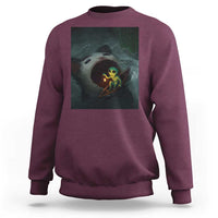 Funny Alien Cat Meme Sweatshirt Weird Silly - Wonder Print Shop