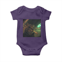 Funny Smoking Cat Baby Onesie Retro 90s Grunge Cat Selfie Streetwear Meme - Wonder Print Shop