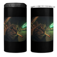 Funny Smoking Cat 4 in 1 Can Cooler Tumbler Retro 90s Grunge Cat Selfie Streetwear Meme - Wonder Print Shop