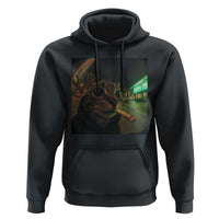 Funny Smoking Cat Hoodie Retro 90s Grunge Cat Selfie Streetwear Meme - Wonder Print Shop