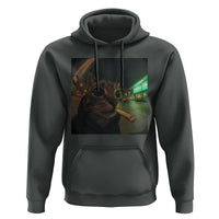 Funny Smoking Cat Hoodie Retro 90s Grunge Cat Selfie Streetwear Meme - Wonder Print Shop