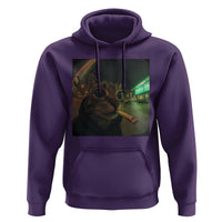 Funny Smoking Cat Hoodie Retro 90s Grunge Cat Selfie Streetwear Meme - Wonder Print Shop