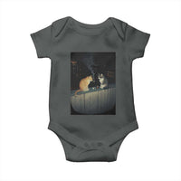 Funny Smoking Cat Baby Onesie Retro 90s Grunge Kitty Streetwear Meme - Wonder Print Shop
