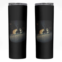Funny Smoking Cat Skinny Tumbler Retro 90s Grunge Kitty Streetwear Meme - Wonder Print Shop