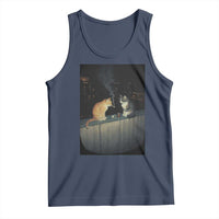 Funny Smoking Cat Tank Top Retro 90s Grunge Kitty Streetwear Meme - Wonder Print Shop