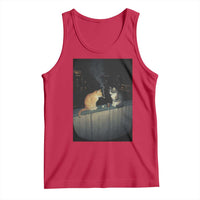 Funny Smoking Cat Tank Top Retro 90s Grunge Kitty Streetwear Meme - Wonder Print Shop