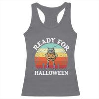Funny Halloween Frog Racerback Tank Top Retro Spooky Season Funny Frogs Costume - Wonder Print Shop