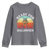 Funny Halloween Frog Youth Sweatshirt Retro Spooky Season Funny Frogs Costume - Wonder Print Shop