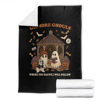 Gilmore Ghouls Halloween Throw Blanket Retro Book Lover Cute Ghost Fall Pumpkin - Wonder Print Shop