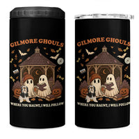 Gilmore Ghouls Halloween 4 in 1 Can Cooler Tumbler Retro Book Lover Cute Ghost Fall Pumpkin - Wonder Print Shop