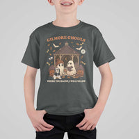 Gilmore Ghouls Halloween T Shirt For Kid Retro Book Lover Cute Ghost Fall Pumpkin - Wonder Print Shop