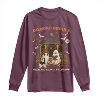 Gilmore Ghouls Halloween Long Sleeve Shirt Retro Book Lover Cute Ghost Fall Pumpkin - Wonder Print Shop