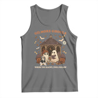 Gilmore Ghouls Halloween Tank Top Retro Book Lover Cute Ghost Fall Pumpkin - Wonder Print Shop
