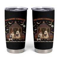 Gilmore Ghouls Halloween Tumbler Cup Retro Book Lover Cute Ghost Fall Pumpkin - Wonder Print Shop