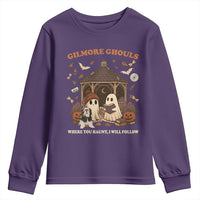 Gilmore Ghouls Halloween Youth Sweatshirt Retro Book Lover Cute Ghost Fall Pumpkin - Wonder Print Shop