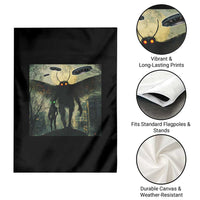 Mothman Aliens Garden Flag Funny Cryptid Alien UFO - Wonder Print Shop