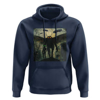 Mothman Aliens Hoodie Funny Cryptid Alien UFO - Wonder Print Shop
