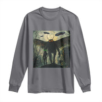 Mothman Aliens Long Sleeve Shirt Funny Cryptid Alien UFO - Wonder Print Shop