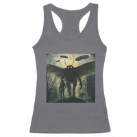 Mothman Aliens Racerback Tank Top Funny Cryptid Alien UFO - Wonder Print Shop