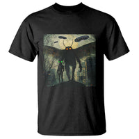 Mothman Aliens T Shirt Funny Cryptid Alien UFO - Wonder Print Shop