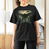 Mothman Aliens T Shirt For Women Funny Cryptid Alien UFO - Wonder Print Shop