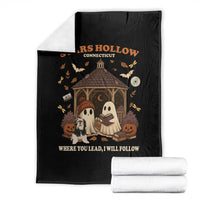 Halloween Stars Hollow Throw Blanket Retro Book Lover Cute Ghost Fall Pumpkin - Wonder Print Shop