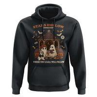 Halloween Stars Hollow Hoodie Retro Book Lover Cute Ghost Fall Pumpkin - Wonder Print Shop