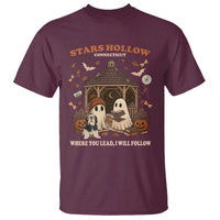 Halloween Stars Hollow T Shirt Retro Book Lover Cute Ghost Fall Pumpkin - Wonder Print Shop