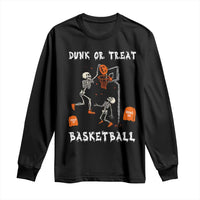 Halloween Skeleton Basketball Long Sleeve Shirt Funny Basketballer Sports Player - Wonder Print Shop