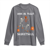 Halloween Skeleton Basketball Long Sleeve Shirt Funny Basketballer Sports Player - Wonder Print Shop