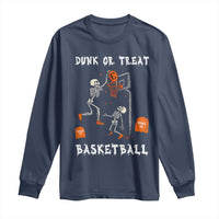 Halloween Skeleton Basketball Long Sleeve Shirt Funny Basketballer Sports Player - Wonder Print Shop